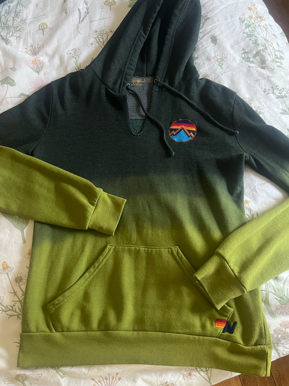 Aviator Nation Ombre Green Hoodie
